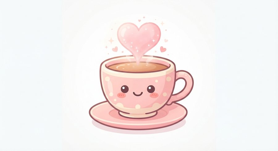 Tasse de thé kawaii